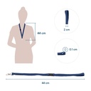 Badgekoord  donkerblauw10 stuks