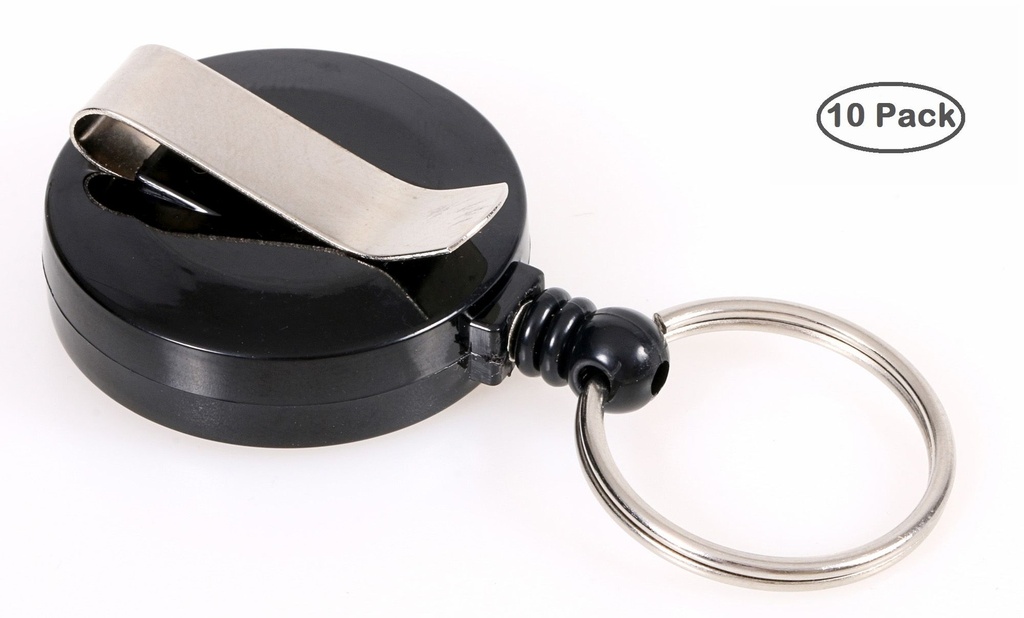 Afrolmechanisme met sleutelring zwart / 10 stuks