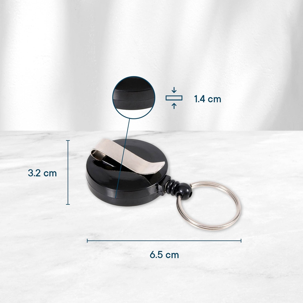 Afrolmechanisme met sleutelring zwart / 10 stuks