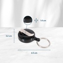 Afrolmechanisme met sleutelring zwart / 10 stuks