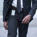 Afrolmechanisme met sleutelring zwart / 10 stuks