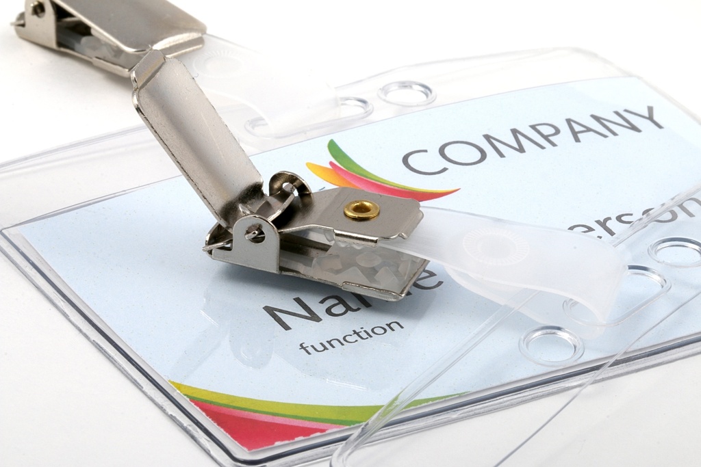 Badge strip + clip 90 x 60 mm / 24 stuks