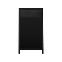 Krijt stoepbord Eco 66x128 cm met topbord zwart