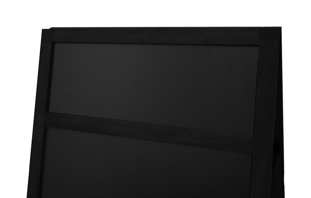 Krijt stoepbord Eco 66x128 cm met topbord zwart