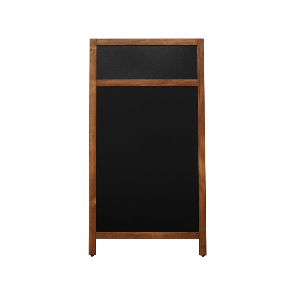 Krijt stoepbord Eco 66x128 cm met topbord natural