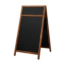 Krijt stoepbord Eco 66x128 cm met topbord natural