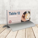 Tafelnaambordjes -2 stuks !- 61x150mm acryl/aluminium