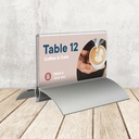 Tafelnaambordjes -2 stuks !- 52x100mm acryl/aluminium 