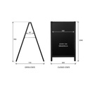 Krijt stoepbord DeLux 66x104 cm zwart