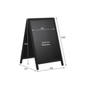 Krijt stoepbord DeLux 66x104 cm zwart