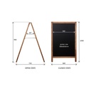 Krijt stoepbord DeLux 66x104 cm natural
