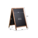 Krijt stoepbord DeLux 66x104 cm natural