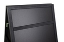 Krijt stoepbord DeLux 66x128 cm met topbord zwart