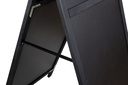 Krijt stoepbord DeLux 66x128 cm met topbord zwart