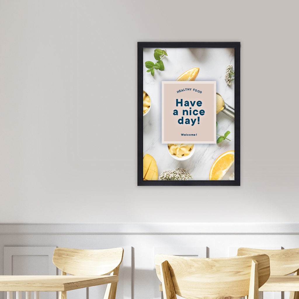 Kliklijst A2 25mm mat zwart