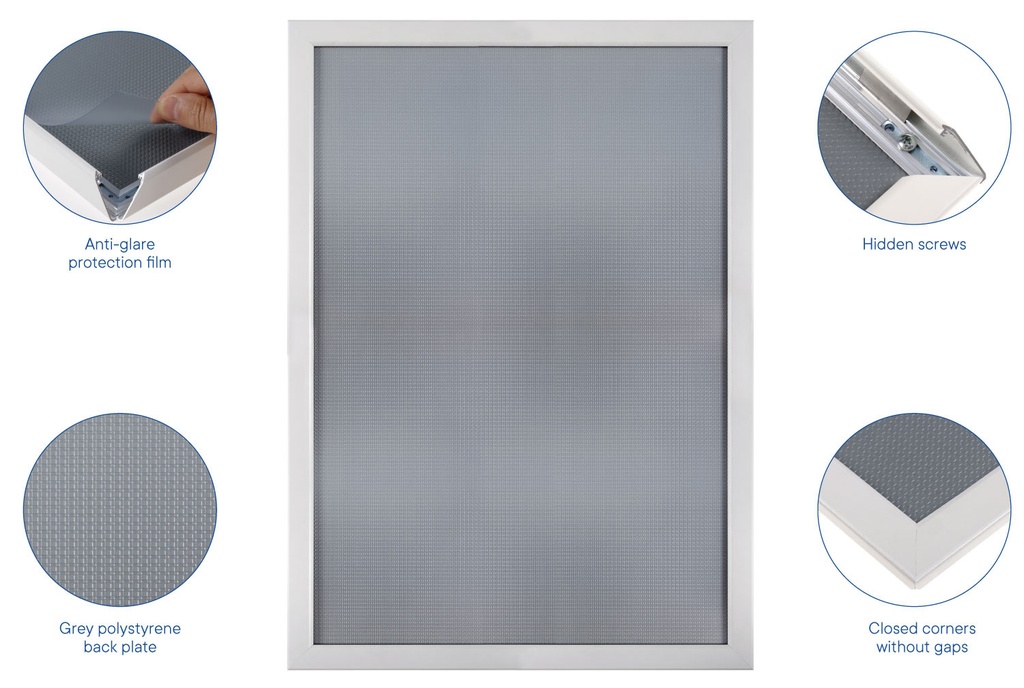 Kliklijst A2 25mm mat wit