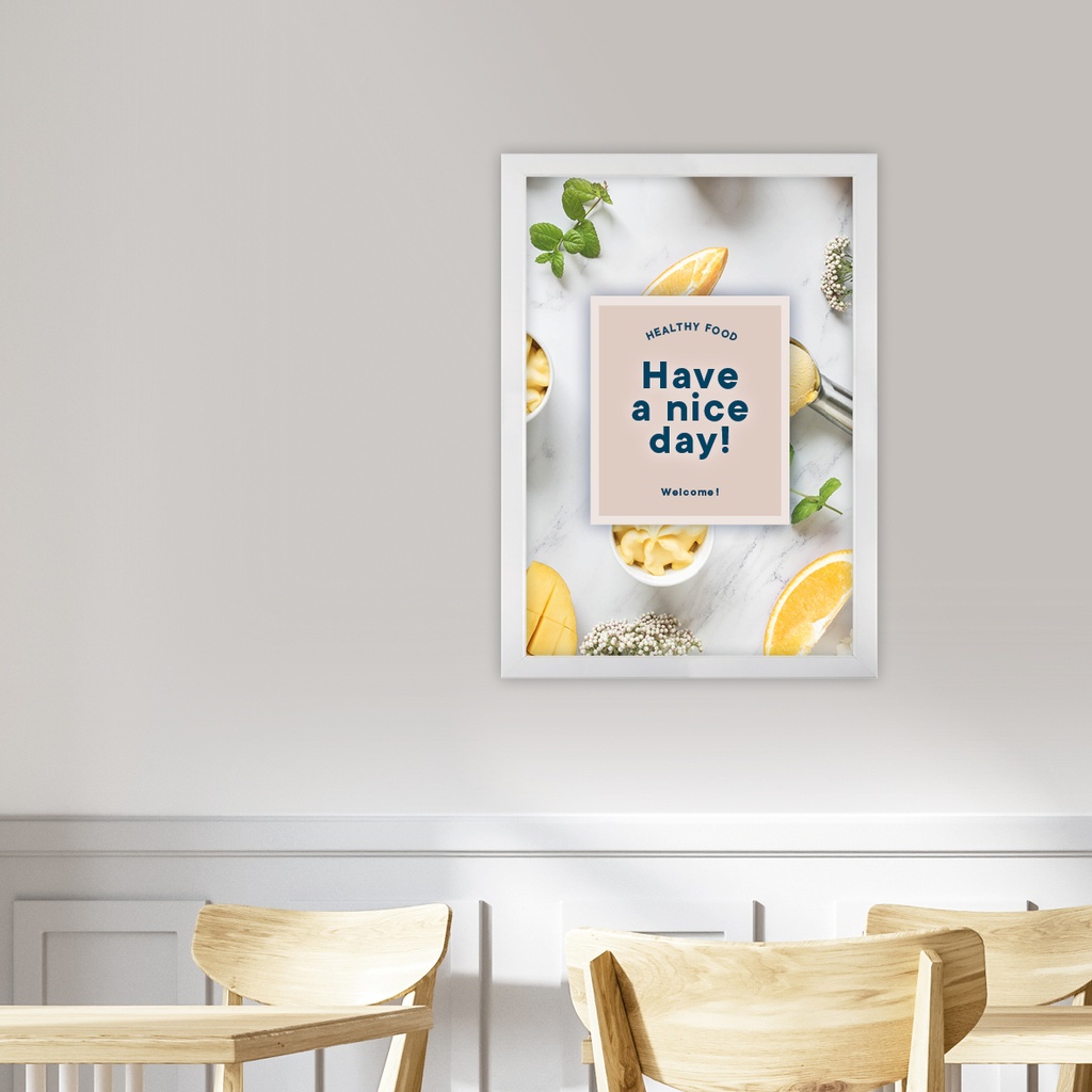 Kliklijst A2 25mm mat wit