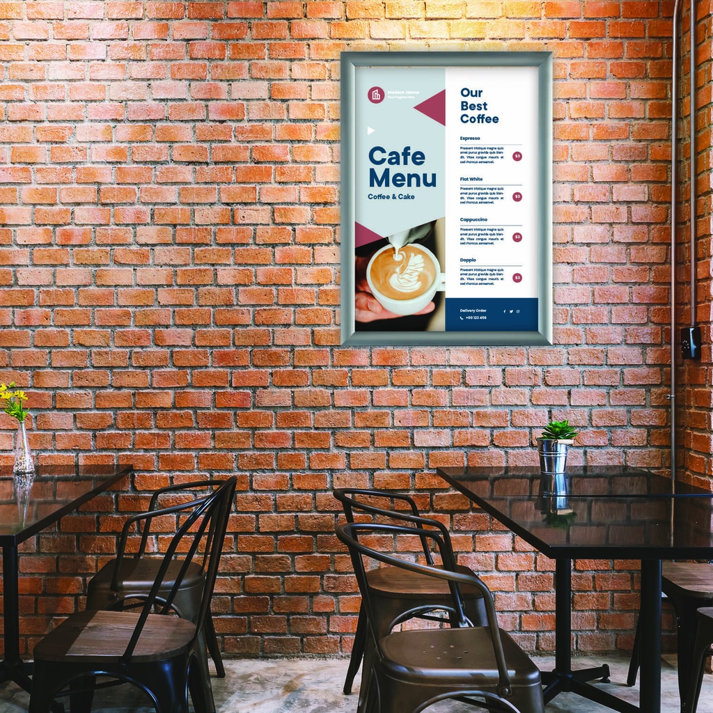 Kliklijst A3 25mm zilver