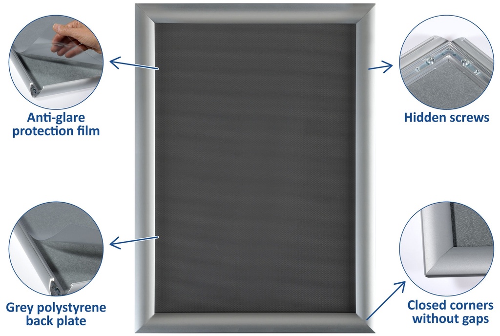 Kliklijst A3 25mm zilver