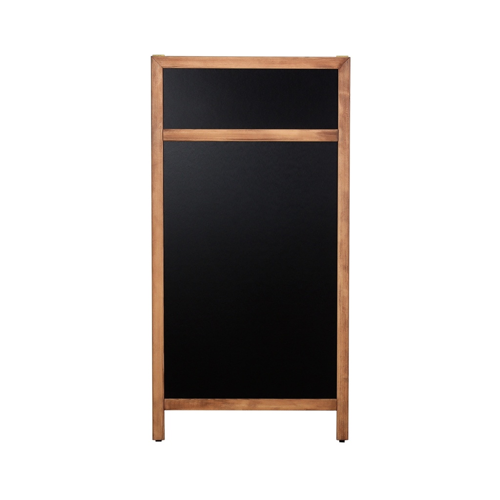 Krijt stoepbord DeLux 66x128 cm met topbord natural