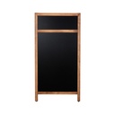 Krijt stoepbord DeLux 66x128 cm met topbord natural