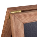 Krijt stoepbord DeLux 66x128 cm met topbord natural