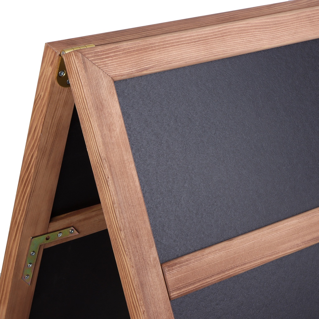 Krijt stoepbord DeLux 66x128 cm met topbord natural