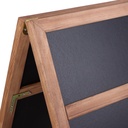 Krijt stoepbord DeLux 66x128 cm met topbord natural