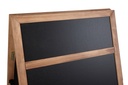 Krijt stoepbord DeLux 66x128 cm met topbord natural