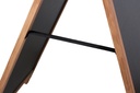 Krijt stoepbord DeLux 66x128 cm met topbord natural