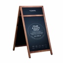Krijt stoepbord DeLux 66x128 cm met topbord natural