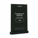 Krijtbord tafelmodel A4 staand zwart