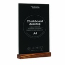 Krijtbord tafelmodel A4 staand natuurlijke afwerking