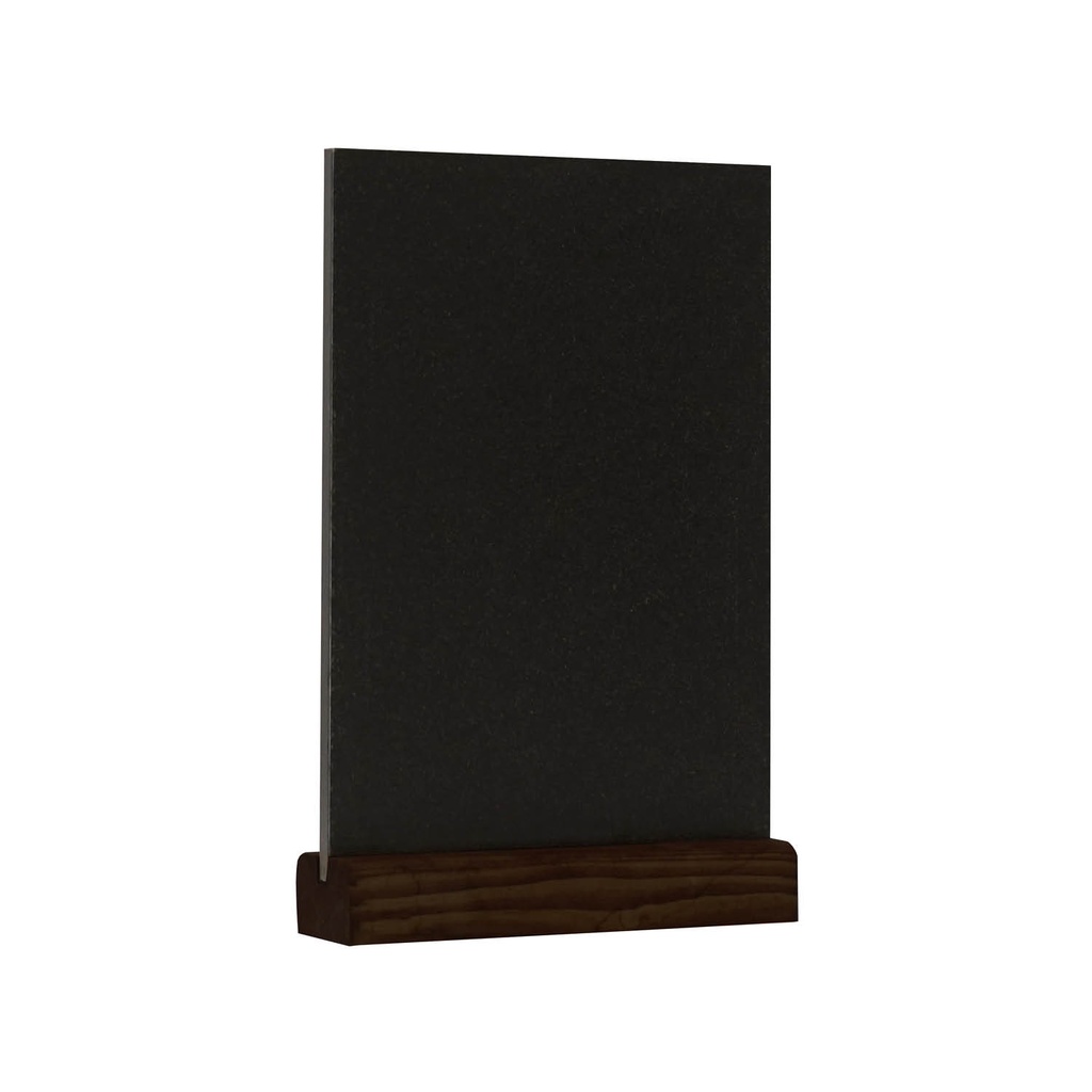 Krijtbord tafelmodel A5 staand zwart