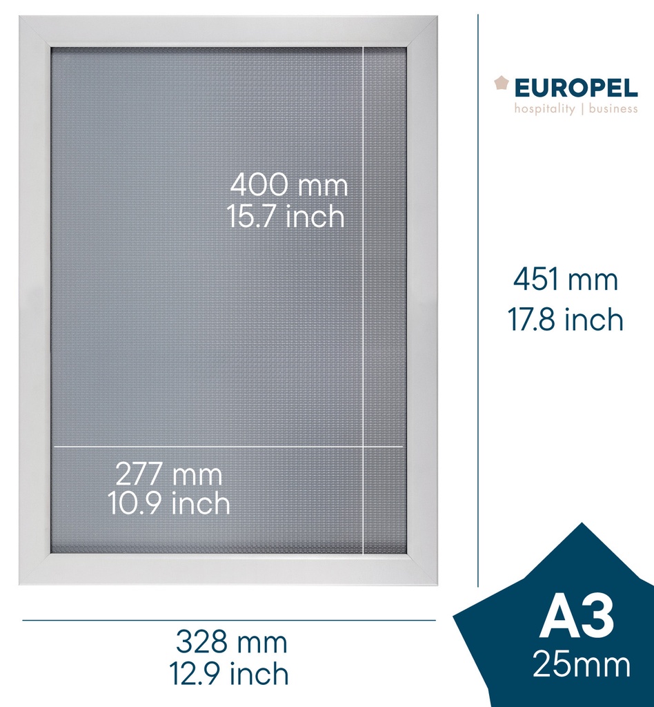 Kliklijst A3 25mm mat wit