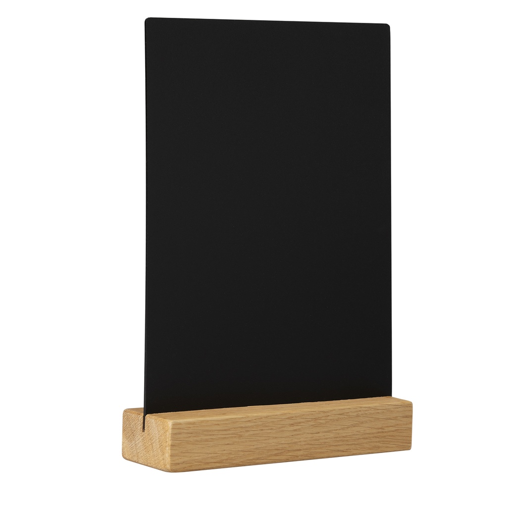 Krijtbord met houten voet A5