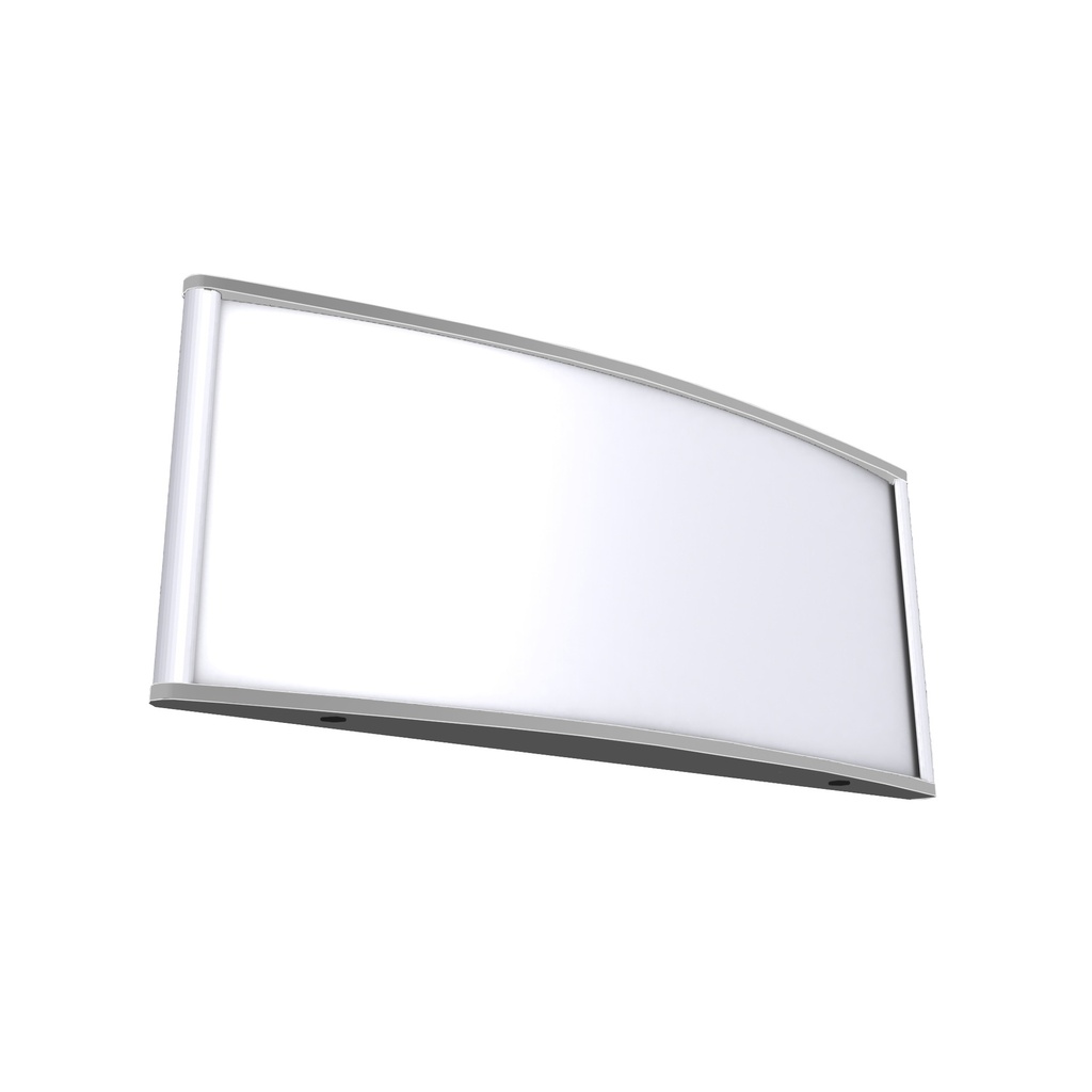 Deurbordje 21x8cm zilver