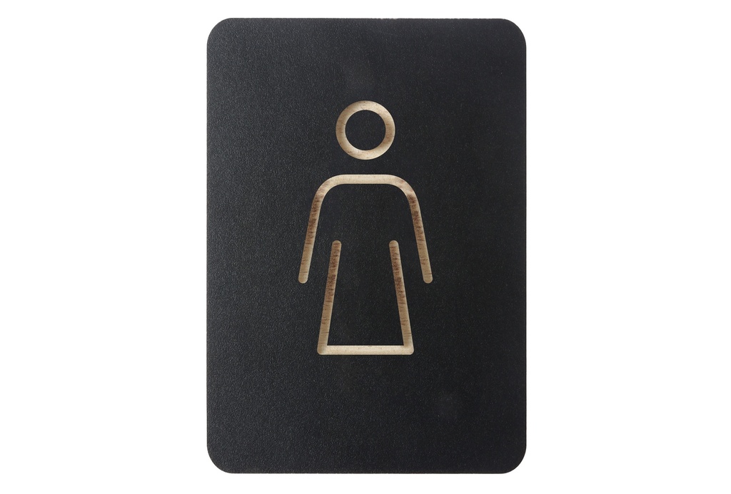 Pictogrambord vrouw kleur zwart
