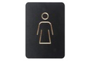 Pictogrambord vrouw kleur zwart