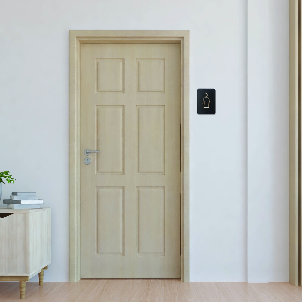 Pictogrambord vrouw kleur zwart