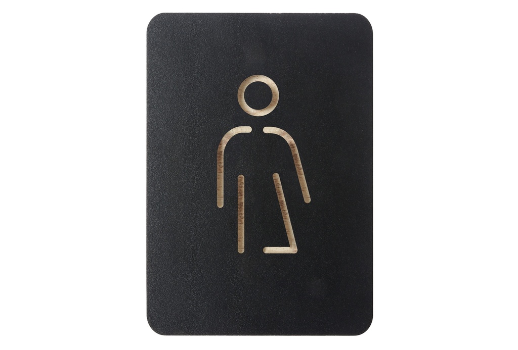 Pictogrambord zwart "genderneutraal"