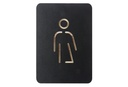 Pictogrambord zwart "genderneutraal"