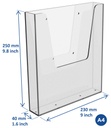 Folderbakje wand A4 transparant