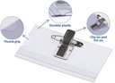 Badge clip + speld 75 x 40 mm / 24 stuks