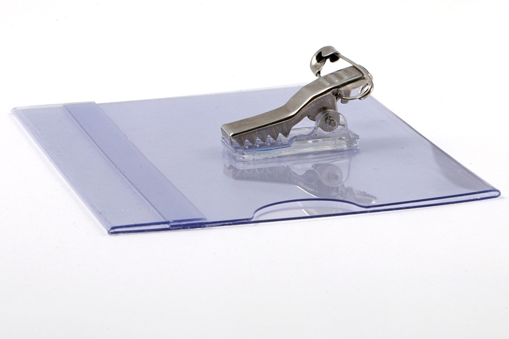 Badge clip + speld 90 x 60 mm / 24 stuks