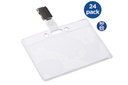 Badge strip + clip 90 x 60 mm / 24 stuks