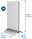 Kaarthouder T-standaard A4 acryl/aluminium
