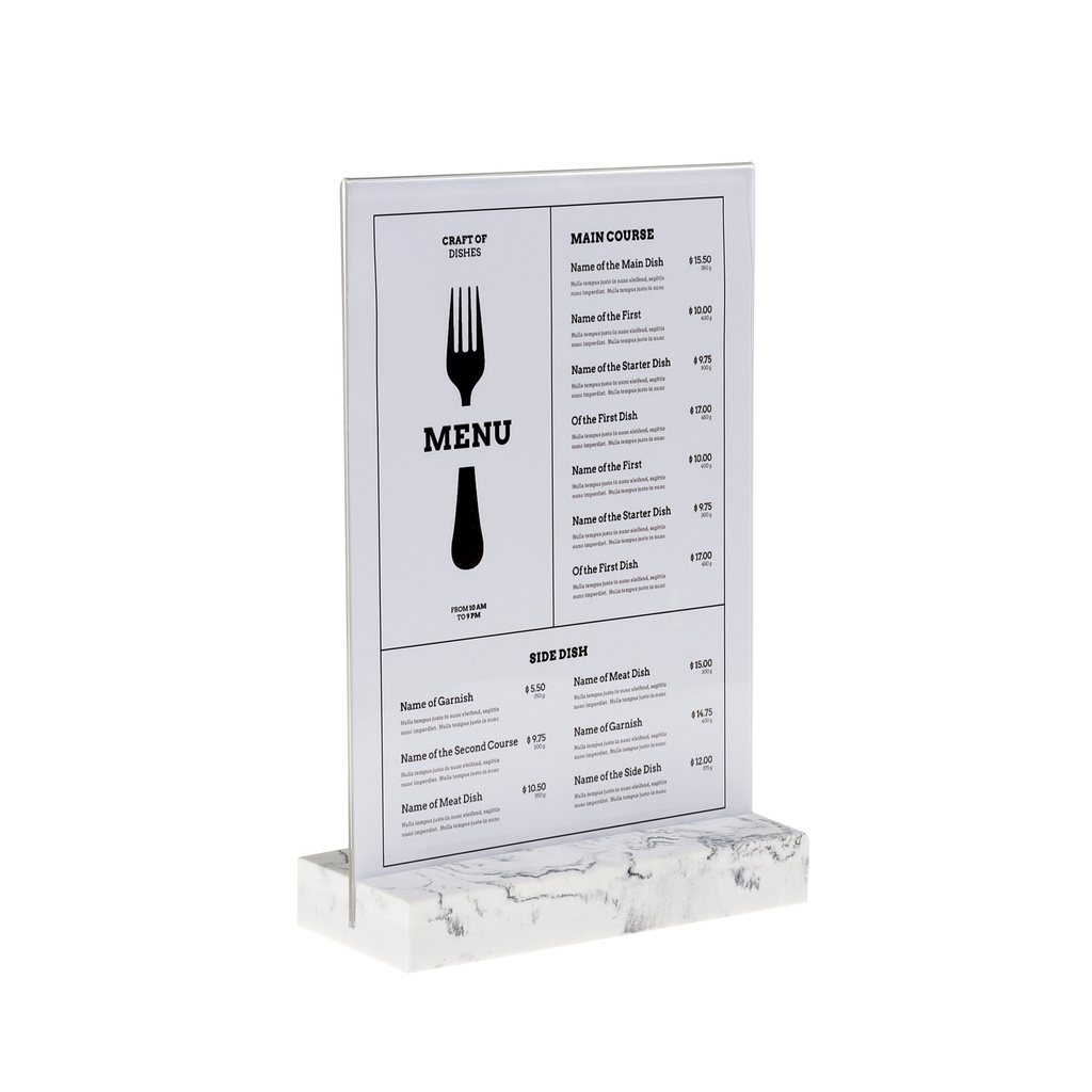 Kaarthouder A4 Polystone wit