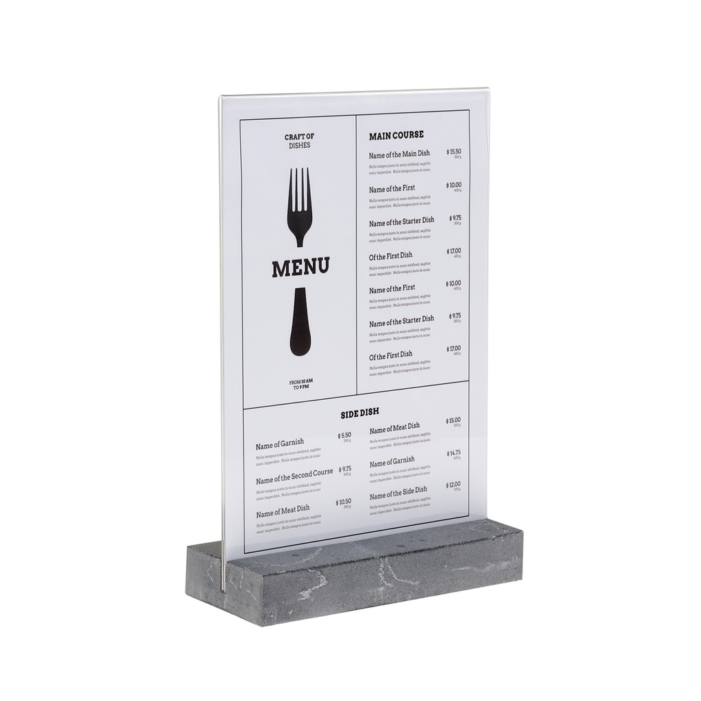 Kaarthouder A4 Polystone antraciet