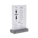 Kaarthouder A4 Polystone antraciet